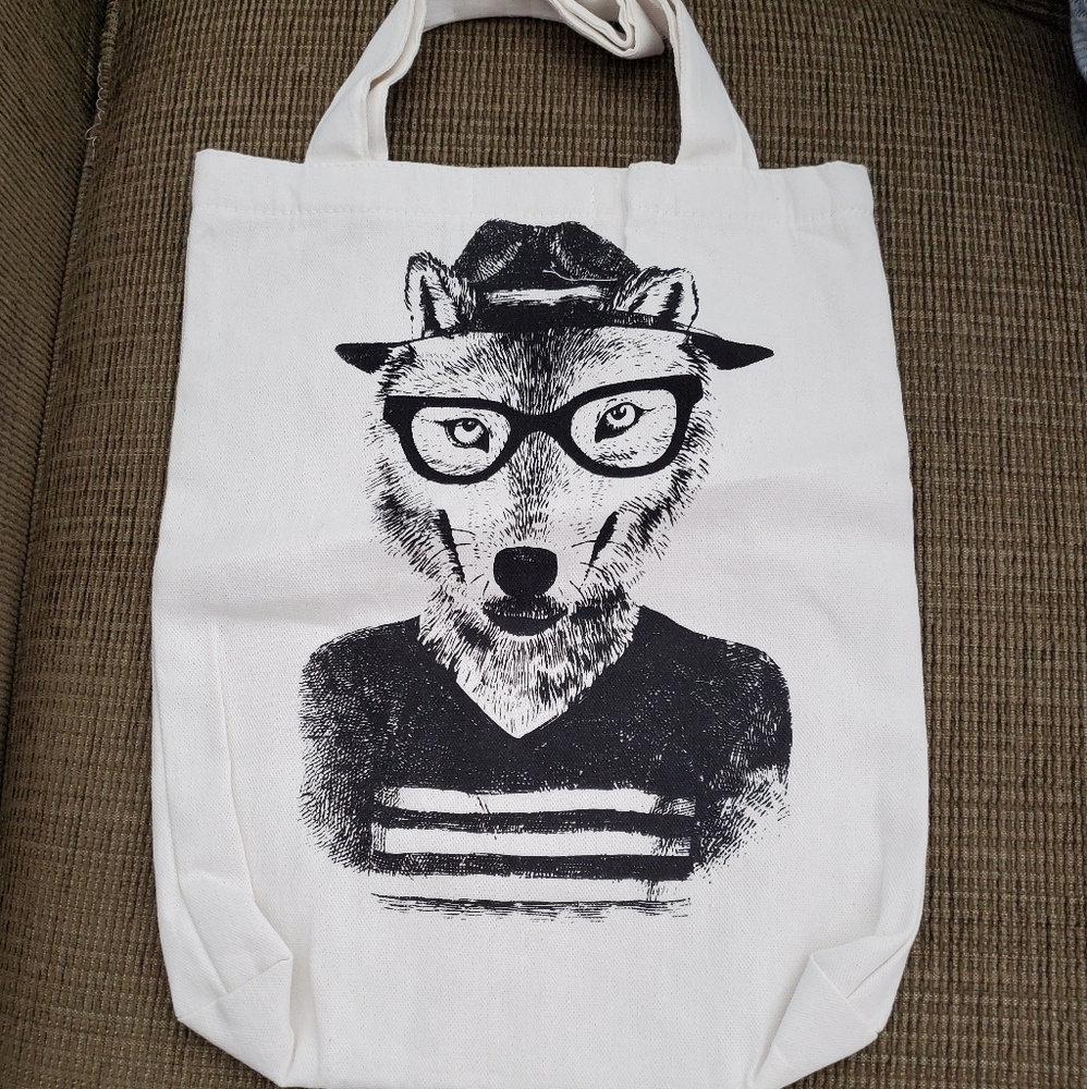Foxy Fox Canvas Book Bag
